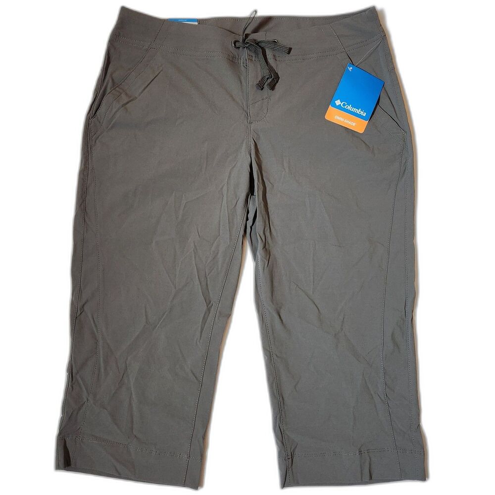 Columbia Anytime Outdoor Capri womens 8 gray
